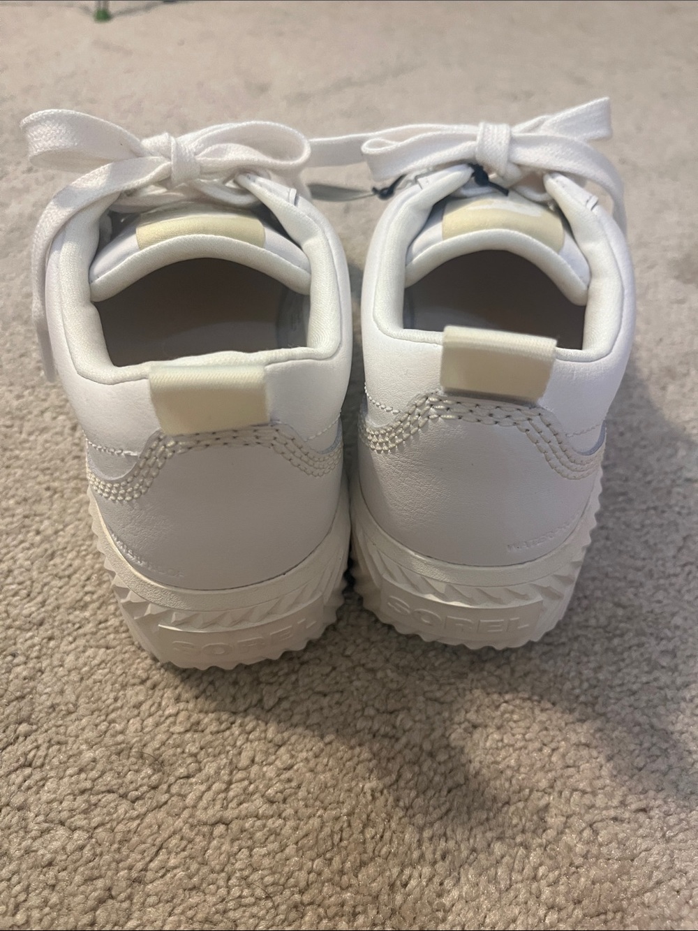 SOREL Women's ONA AVE Low Sneaker Cream/Tan Platform Lace-Up size 7 nwt - Picture 10 of 11